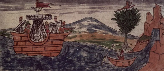 Fol.197v Un espion indien observe l